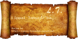 Lippai Tonuzóba névjegykártya